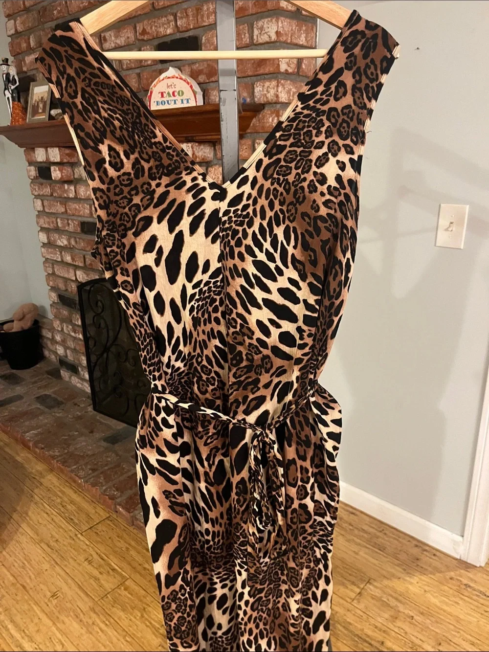 Natori $180 PTP 21 Luxe Leopard Cotton Gauze Jumpsuit - Picture 4 of 6